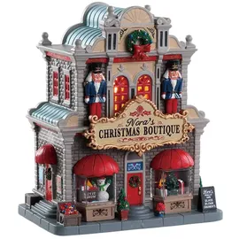 Lemax Nora's Christmas Boutique Weihnachtsdorf beleuchtet animiert
