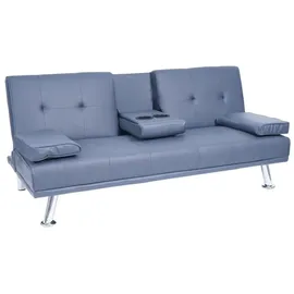 MCW Schlafcouch 3-Sitzer Kunstleder Dunkelblau