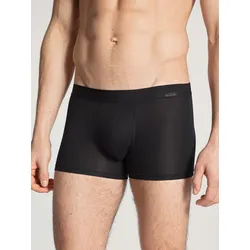 Boxer CALIDA "Focus", Herren, Gr. M (50), schwarz, Obermaterial: 47% Lyocell (TENCEL), 46% Baumwolle, 7% Elasthan, unifarben, normal, Unterhosen, mit graphisch bedrucktem Softgummibund