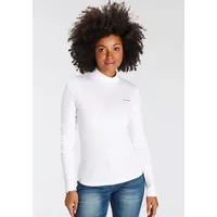 KangaROOS Longsleeve, Langarm, sehr figurbetont, unifarben, Stehkragen KangaROOS weiß