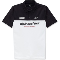 Alpinestars Alpinestars, Paddock Polo, Shirt, schwarz-weiss, Größe M,