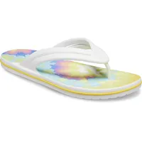 Crocs Damen Zehentrenner Crocband Tie Dye Flip 206988 White/Multi 37-38 - 37/38 EU