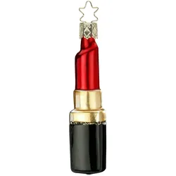 Christbaumschmuck 9,5cm Glas Lippenstift Weihnachtskugeln Makeup Weihnachtsbaum