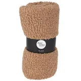home&styling collection Kuschelige Bouclé-Decke 150 x 120 cm Braun