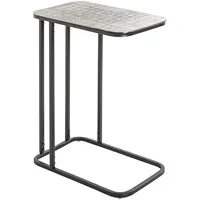 Haku-Möbel HAKU Möbel, Couchtisch - Beistelltisch, Schwarz, Silber, Metall