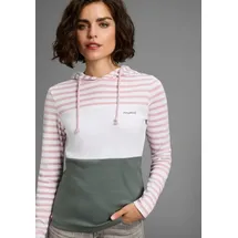 KangaROOS Kapuzenshirt Langarm, sehr figurbetont, mit Colourblocking-Optik rosa 40/42