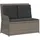 vidaXL Gartenbank 1-tlg mit Kissen 110 x 60 x 75 cm Grau