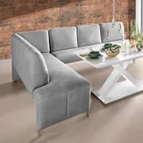 exxpo - sofa fashion Intenso 197 x 91 x 264 cm Luxus-Microfaser langer Schenkel rechts hellgrau