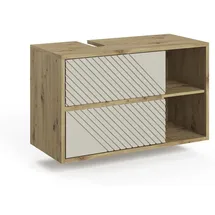 Vicco Viola, Artisan-Eiche/Cashmere, 100 x 60 cm mit 2 Schubladen Model 60725 - Braun/Weiß