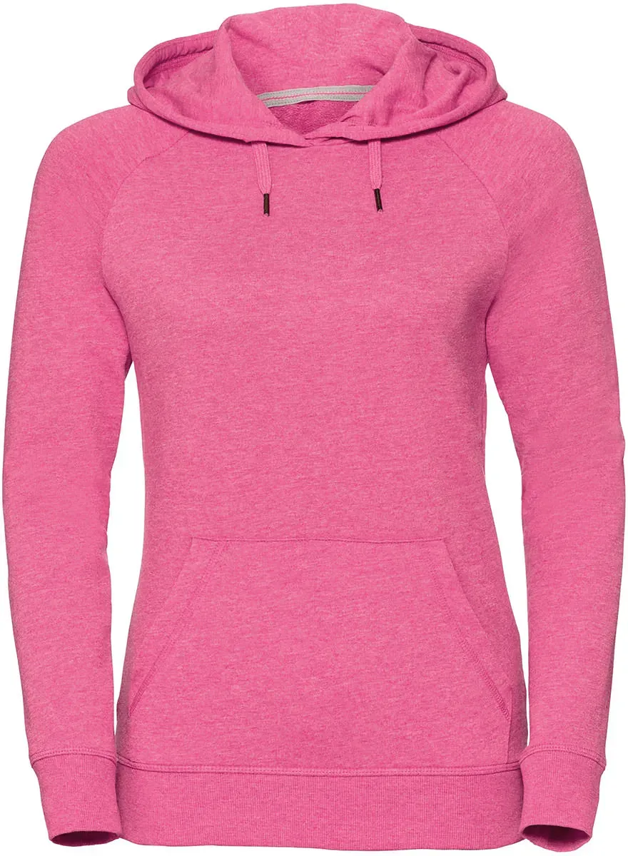 Russell Ladies' HD Hooded Sweat, pink marl, L