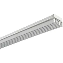 GARDINIA Emia Komplett Set" Gr. 1, grau (aluminiumfarben), 3 läufig, Aluminium,