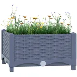 furnicato Hochbeet 40 x 40 x 23 cm Grau