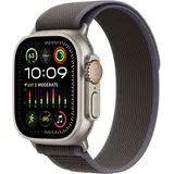 Apple Watch Ultra 2 GPS + Cellular 49 mm Titangehäuse natur, Trail Loop blau/schwarz M/L
