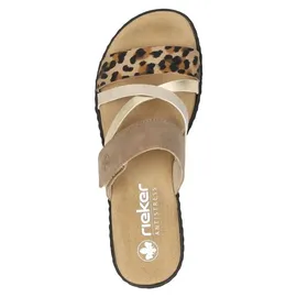 Rieker Damen Pantoletten V3652-62 für animal, Größe 36