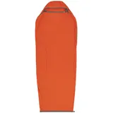 Sea to Summit Reactor Fleece Schlafsack-Liner - Mummy mit Kordelzug - Thermolite für Thermo-Boost - Geruchskontrolle - Ultra-Sil Packsack - Für Camping im Winter - Orange - 420 g