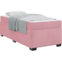 VidaXL Bettrahmen mit Matratze Rosa 90 x 200 cm
