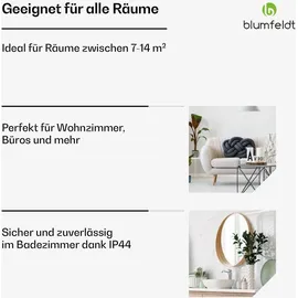 Blumfeldt SmartFlow Tower Infrarotheizstrahler 700W 360° Wärmeabgabe WLAN-Steuerung