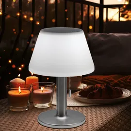 Expo Börse 2er Set LED Solar Tischleuchte, Kunststoff, weiß, Höhe 28 cm