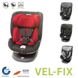 4BABY Kindersitz ISOFIX Vel-Fix 0-36 kg, BSC, 360 drehbar, I-SIZE, Rot - Rot