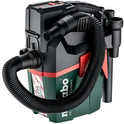 Metabo Akku-Sauger AS 18 HEPA PC Compact mit manueller Filterreinigung und HEPA Filter - Karton - 602029850