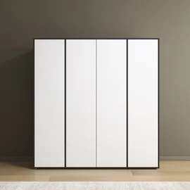 Rauch Drehtürenschrank RAUCH "Kleiderschrank Schrank Garderobe Wäscheschrank NABILA viel Stauraum", grau (graumetallic, alpinweiß), B:187cm H:194cm T:53cm, Holzwerkstoff, Schränke, Drehtürenschrank, in 2 Breiten mit Push-to-Open Funktion TOPSELLER MADE IN