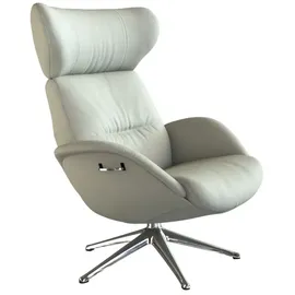 flexlux Relaxsessel FLEXLUX Leder 90 x 107 x 89 cm Weiß mit Kopfteil