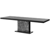 Design Esstisch Tisch HME-111 Hochglanz ausziehbar 160 bis 256 cm - Schwarz