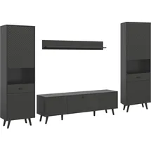 VCM MID.YOU Wohnkombination Linea grau schwarz B/H/T: ca. 331.00x195.00x40.00