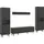 VCM MID.YOU Wohnkombination Linea grau schwarz B/H/T: ca. 331.00x195.00x40.00