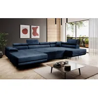 Baidani Sofa Sofa Lago mit Schlaf - und Klappfunktion (Samt), inkl. Aufbau blau