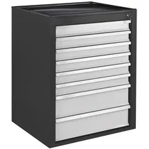 Proregal Kobra Schubladenschrank 90 x 71 x 55 cm Anthrazitgrau/Lichtgrau