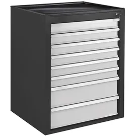Proregal Kobra Schubladenschrank 90 x 71 x 55 cm Anthrazitgrau/Lichtgrau