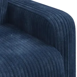 vidaXL Sessel Marineblau Cord 72 x 71 x 70 cm Blau mit Rollen