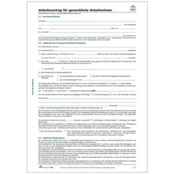 50 Stück RNK 502 f,Gewerbl,Arbeitnehmer Arbeitsvertrag