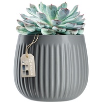 Kadax Blumentopf, Keramikpflanztopf, 14 cm, Grau
