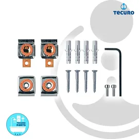 tecuro Spiegelklammern - Messing verchromt