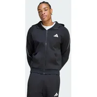 adidas STADIUM SMALL LOGO FULL-ZIP HOODIE - Black - M
