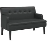 vidaXL Sitzbank Schwarz 112 x 65,5 x 75 cm
