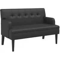vidaXL Sitzbank Schwarz 112 x 65,5 x 75 cm
