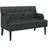vidaXL Sitzbank Schwarz 112 x 65,5 x 75 cm