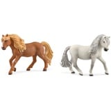 SCHLEICH 13943 Spielfigur -Islandpony Hengst Horse Club, Mehrfarbig & 13942 Spielfigur -Islandpony Stute Horse Club Mehrfarbig