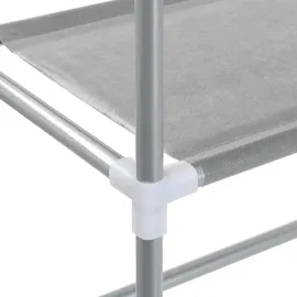 vidaXL Waschmaschinenregal 2 Ablagen Schwarz 69x28x143 cm Eisen