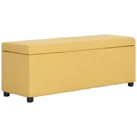 VidaXL Bank mit Staufach 116 cm Gelb Polyester