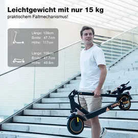 Mega Motion Elektroscooter E-Scooter mit Straßenzulassung ABE 8.5 Zoll Elektroroller mit 400W, APP, 20KM/H, 7,8AH 15KG Gewicht, faltbar, Duales Brems, Zwei Stoßdämpfer, Geeignet für Erwachsene