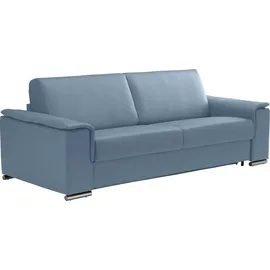 Egoitaliano "Cecilia, modern & elegant, erstklassiger Sitzkomfort, Dauerschläfer", inkl. Matratze und hochwertigem Metallbettrahmen, toller Schlafkomfort blau