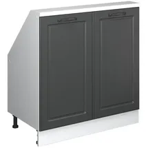 Vicco Dachschrägenschrank Rion, Anthrazit Weiß, Holzwerkstoff, 1 Fächer, Rechteckig, 80x83.8x46 cm, Wohnzimmer, Kommoden + Sideboards, Kommoden