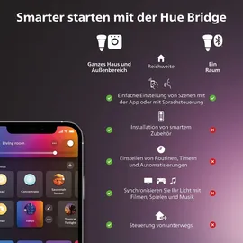 Philips Hue White & Color Ambiance E27 Einzelpack LED Lampe Mehrfarbig