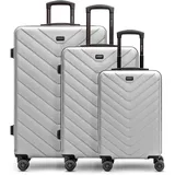 REDOLZ Hartschalen 3er Koffer-Set | Leichte Reise-Trolleys - hochwertiges ABS Material | Damen/Herren 4 Doppelrollen & TSA-Schloss (Essentials 07)