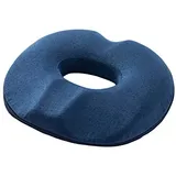 Surwin Donut Kissen Sitzkissen Orthopädisch, Sitzkissen Rund, Sitzkissen Bürostuhl, Hämorrhoiden Sitzkissen, Samt Sitzring Steißbein Entlastung für Rücken, Hüfte (One Size,Herren blau)