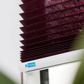 K-HOME Klemmfix-Plissee Pisa 30 x 130 cm Fenstergröße (Velux) Bordeaux